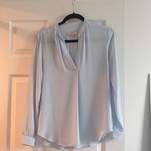 Loft Powder Blue Sheer Tunic